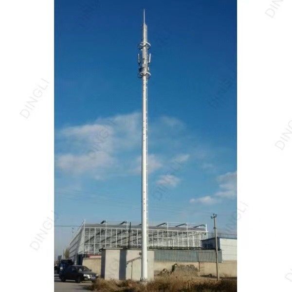 Gsm Or Radio Monopole Communication Galvanized Steel Pole Telecom Antenna Tower