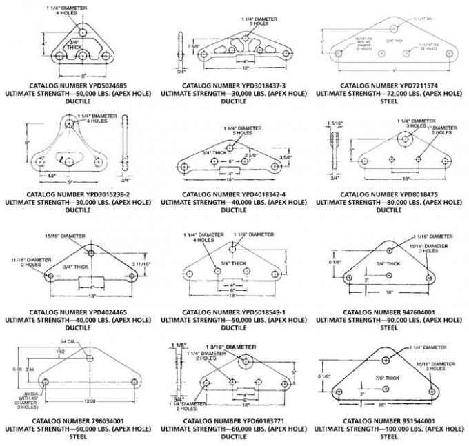 Galvanized Steel L Type Triangle Steel Yoke Plate Adjustable Yoke Plate