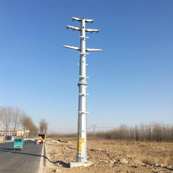 33kV Transmission Line Steel Pole Tower Electrical Power Pole