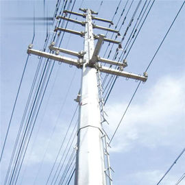 Galvanized Electrical Steel Tubular Pole 10kv To 500kv Easy Maintenance