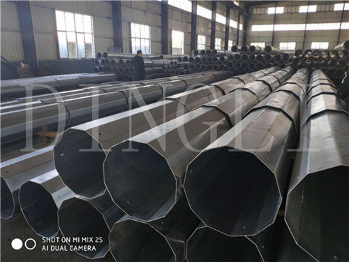 60m 3 Leg Steel Tubular Tower Self Supporting Microwave Transmission Tower