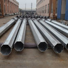 10KV-550KV Rounded Tapered Galvanized Steel Pole Tower With Steel Bracket