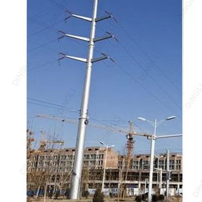 Galvanized Steel Tubular Tower Substation Structure Electrical Transmission Tower