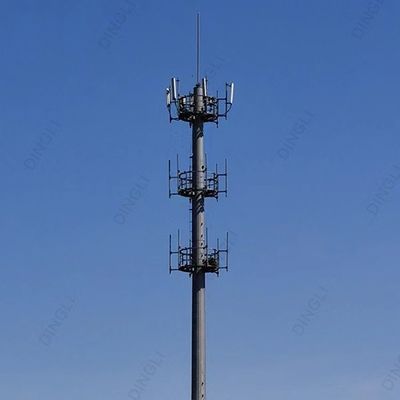 Galvanized Three Leg Lattice Steel Towers Pipe Microwave Telecommunication Tower