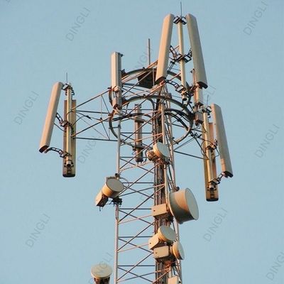 Custom Design 3 Legged Steel Tubular Tower Telecommunication Telecom Tower