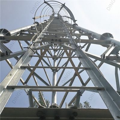 GSM Cell Phone Lattice Triangular Tubular Telecom Tower Communication Antenna