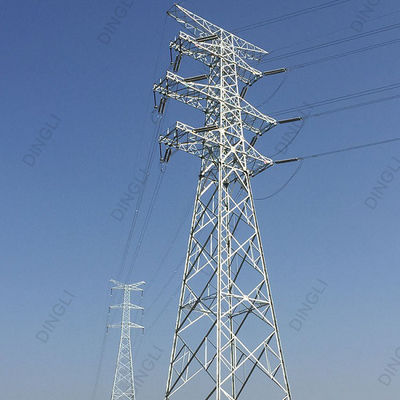 110kv Double Circuit Transmission Steel Tube Pole Lattice Tower