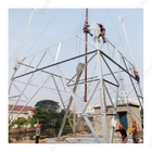 Tubular Telecommunication Lattice Steel Towers To Support Pole Antenna And Microwave Link