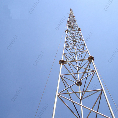 Communication Base Station Steel Tubular Tower Angular Lightning Arrester Tower