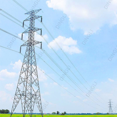 Hot Dip Galvanization Angular Lattice Steel Towers Electric Transmission Line Tower