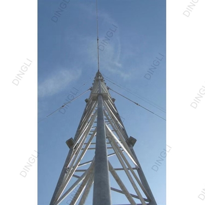 Hot Dip Galvanized Round Guyed Mast Tower Steel Telecom Signal Tower