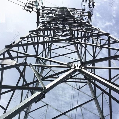 66KV Lattice Steel Towers Transmission Steel Tower Galvanization