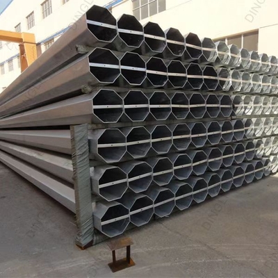 Galvanized Electrical Steel Transmission Line Poles 33kv