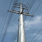 Q345 Transmission Line Steel Pole Tower 66kV Hot Dip Galvanization