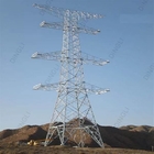 Transmission Line Power Steel Pole Tower Hot Dip Galvanization And Painting Surface