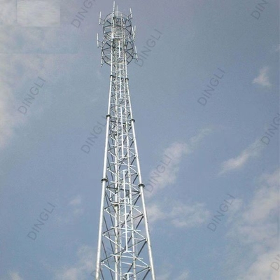 Telecommunication Steel Monopole Column Structure Lattice Antenna Tower