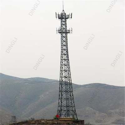 Hot Dip Galvanized Tubular Steel Lattice Tower Self Supporting