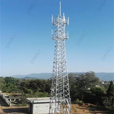 Hot Dip Galvanized Tubular Steel Lattice Tower Self Supporting