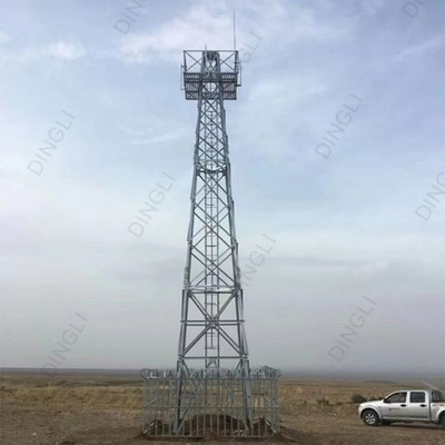 Hot Dip Galvanized Communication Lattice Structure Transmission Tower 4 Legs