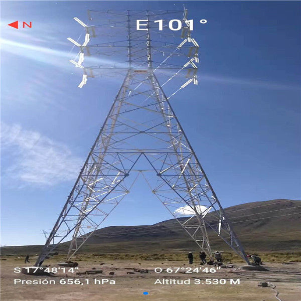 PLS / MS Overhead Line Tower Single Circuit Steel Lattice Tower 66kV 330kV