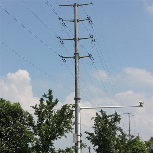 Medium Voltage Transmission Line Poles Steel Electrical Power Steel Pole