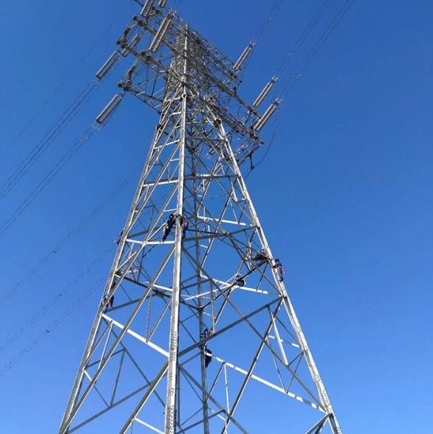 Durable Lattice Steel Towers For Super High Voltage Electric Transmission Line