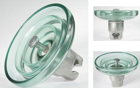 Anti Pollution Suspension Disc Insulator U120blp Glass Material Easy Maintenance