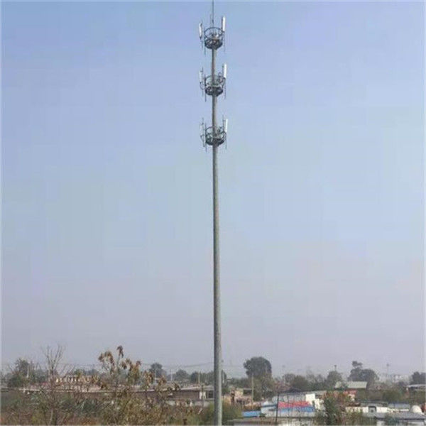 Galvanized Steel Single Mast 30m Monopole Transmission Tower