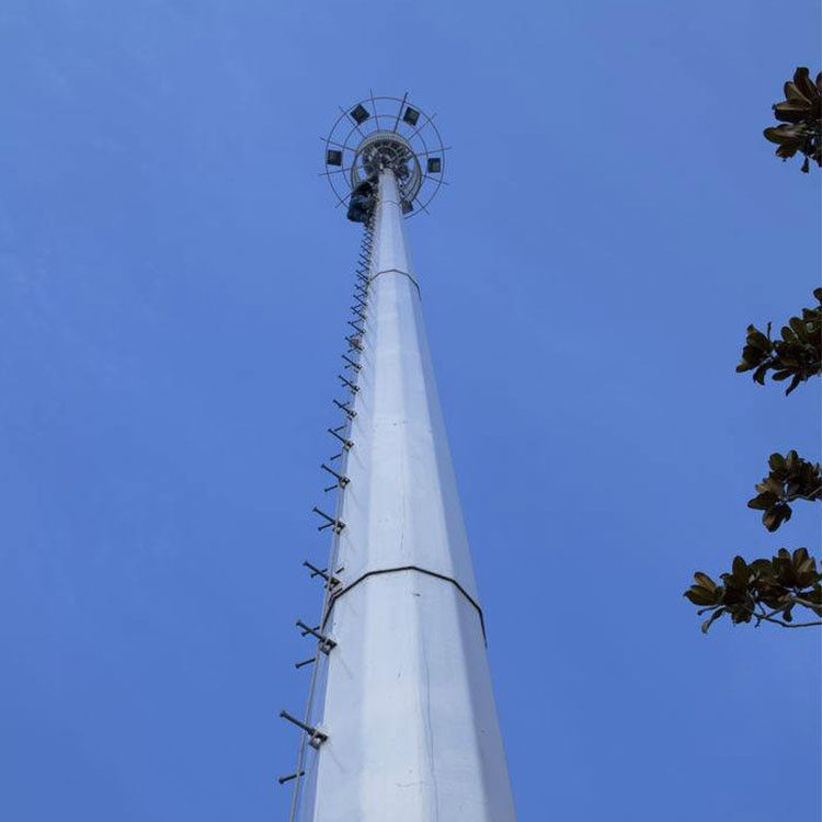Hot Dip Galvanized Communication Steel Lattice Telecommunication Tower 75 Ft Steel Pole