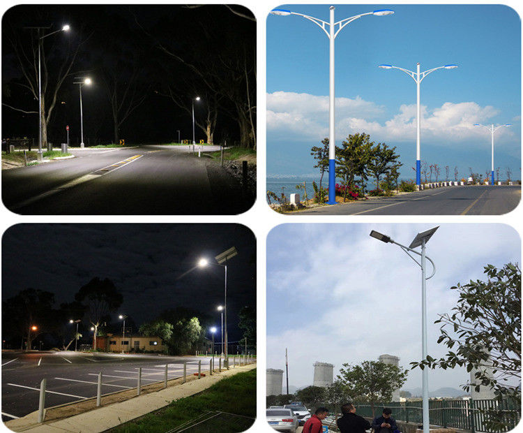 Ip65 Galvanised Street Light Pole 8 - 12M Single Arm Road Pole Parts