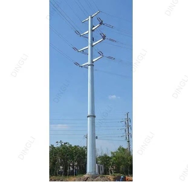 Galvanized Steel Tubular Tower Substation Structure Electrical Transmission Tower