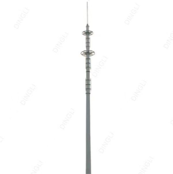 Hot Dip Galvanized Q345B Telecom Tower Antenna Tower Mast 100 meter