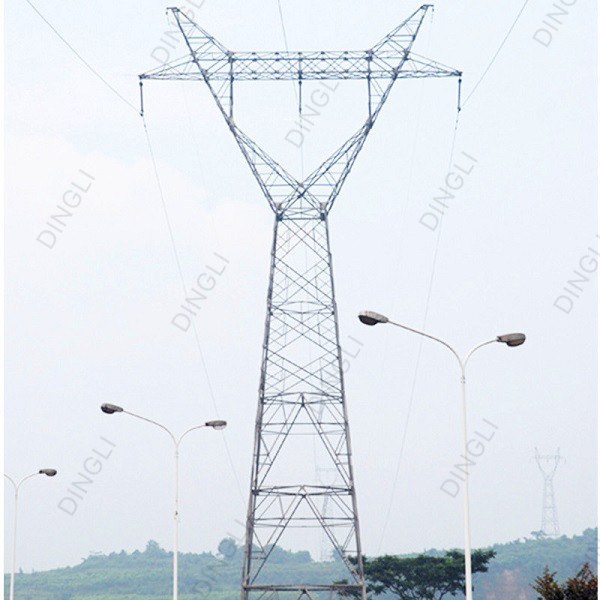 Hot Dip Galvanization Angular Lattice Steel Towers Electric Transmission Line Tower