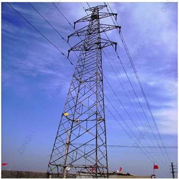 Transmission Line Power Steel Pole Tower Hot Dip Galvanization And Painting Surface