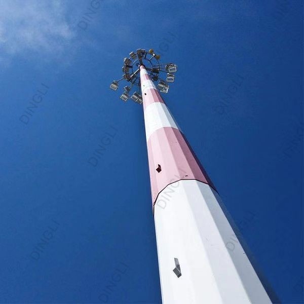 Telecommunication Steel Monopole Column Structure Lattice Antenna Tower