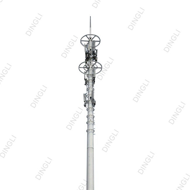 Plated Self-Supporting Steel Zinc Mobile Pole Communication Tower