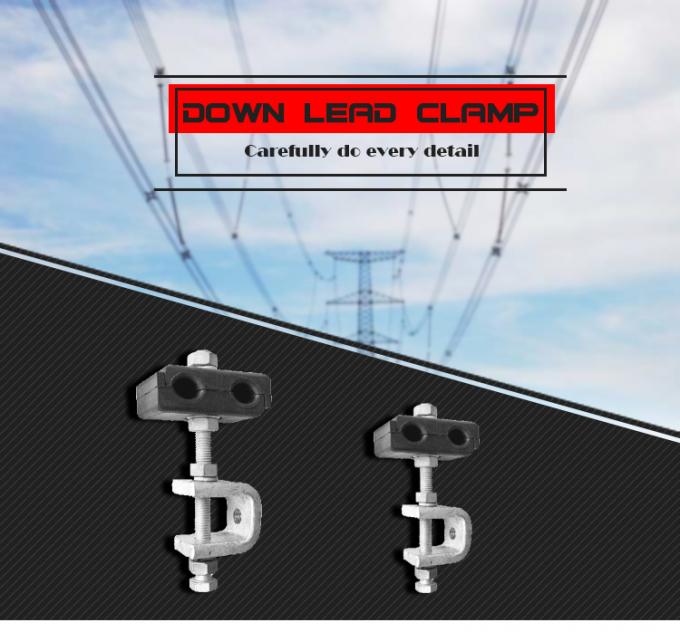Silver Transmission Line Fittings OPGW Fittings Down Lead Clamp For Tower